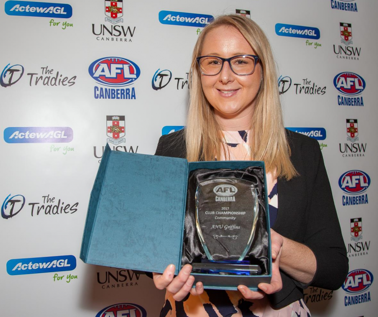 ANUAFC awarded AFL Canberra Community Club of the Year for the third year running